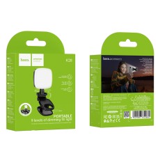 LED Mini Light Hoco K28 Beauty 200mAh with 9 Lighting Options from Warm to Cool White Light and Clamp Holder