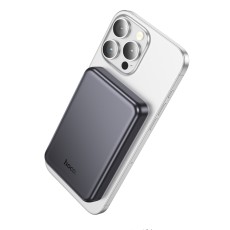 Power Bank Hoco J160 5000mAh with Wireless Charging 5W and USB-C Port 5V/2A and LED Battery Indicator Grey