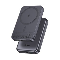 Power Bank Hoco J160 5000mAh with Wireless Charging 5W and USB-C Port 5V/2A and LED Battery Indicator Grey