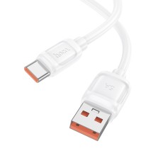 Cable Hoco X115 Surpass USB-A  to USB-C 100W 5A White 1m