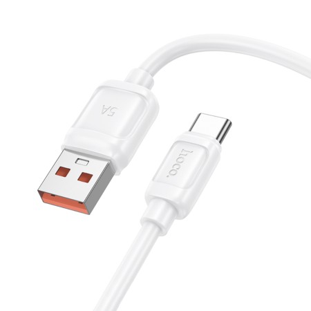 Cable Hoco X115 Surpass USB-A  to USB-C 100W 5A White 1m