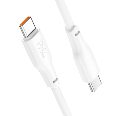 Cable Hoco X93 Force USB-C to USB-C PD100W 3A Fast Charging White 2m
