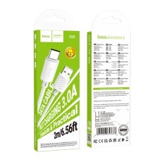 Cable Hoco X88 Gratified USB-Α  to USB-C 3A White 2m