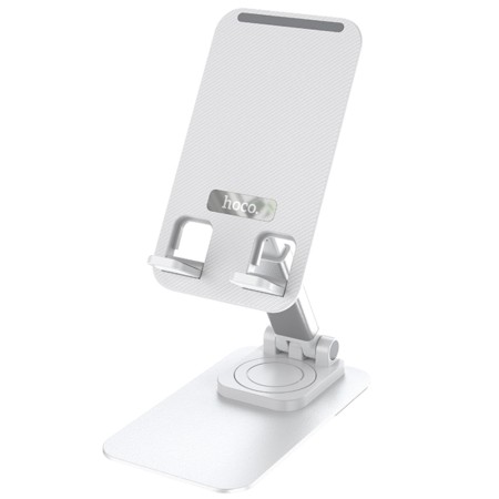 Hoco Phone Desk Aluminum Stand PH50 Ivey 360° Compatible with Devices 4.5"-7" and Extendable Arm White