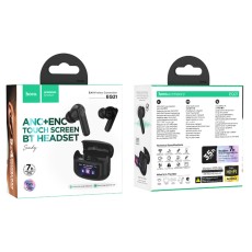 Wireless Hands Free Hoco EQ21 Sandy v5.4 with Active Noise Cancellation and ENC 400mAh 7h Talk Time Midnight Black
