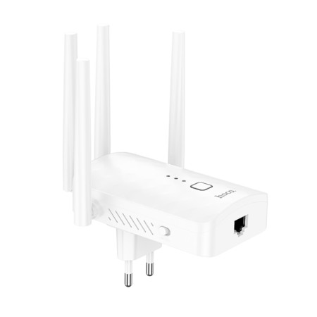 Wifi Repeater Hoco HI35 2.4Ghz 300Mbps and 4 Antennas White