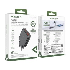 Travel Charger Acefast A69 GaN Mini with 1xUSB-A + 1xUSB-C PD30W Black
