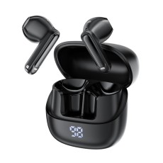 Wireless Earphones Hands Free Acefast W2 TWS v5.4 400mAh 8hr Working Time ANC with 4-Mic ENC Technology IPX4 and LED Digital Display Black