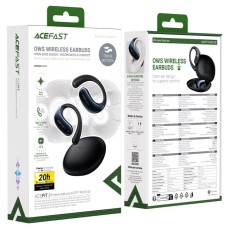 Wireless Earphones Hands Free Acefast FA005 TWS Ultra Thin v5.4 400mAh 20hr Working Time ENC IPX4 Black