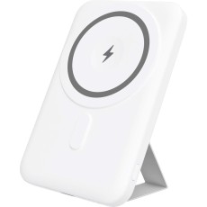 Power Bank Yenkee YPB 501 5000mAh 15W 3A MagSafe Wireless Charging and 1xUSB-C PD20W Port, LED Battery Indicator White