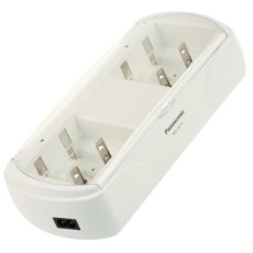 Battery Charger Panasonic BQ-CC15 Universal 4 Slots and Full Charge Detection, Fast 6hr Charge Compatible with AA/AAA/C/D/9V Batteries.