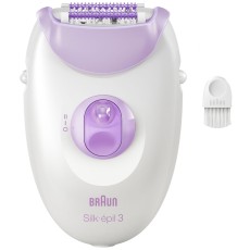 Body Epilator  BRAUN SE3-000 Silk Epil 3 with 20-tweezer System and SoftLift Tips and SmartLight Suitable for Sensitive Areas