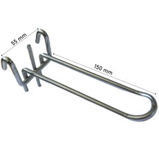 Double Hook 15cm Metal Heavy Duty for Grid Display Stand
