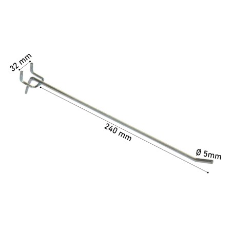 Hook 24cm Metal Heavy Duty for Display Stand