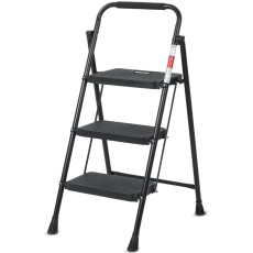 Inter Step Ladder Lamart LT8097 3 Steps with Anti-slip Surface for Indoor and Outdoor Use Black