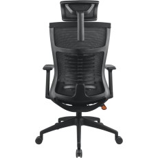 Office Chair Yenkee YGC 500BK FISHBONE Black Mesh and Back Support Max. Weight 120kg