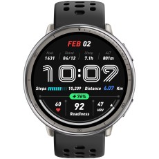 Smartwatch Amazfit Active 2 (Round Premium) 1.32" AMOLED  GPS NFC 5 ATM Call Version Black Leather Strap