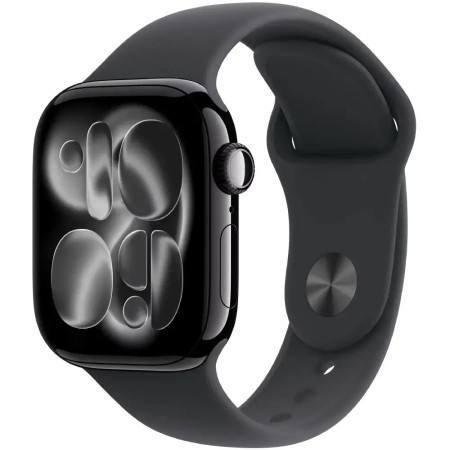 Apple Watch Series 11 (2025) Aluminum 46mm GPS eSim NFC IP6X  Aluminum Case Jet Black with Sport Band Black MEUX4WF/A
