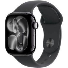 Apple Watch Series 11 (2025) Aluminum 46mm GPS eSim NFC IP6X  Aluminum Case Jet Black with Sport Band Black MEUX4WF/A