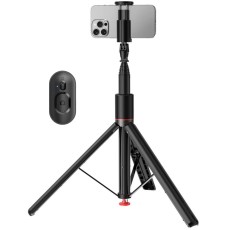 Four-Leg Holder and Selfie Stick Acefast E31 for Devices 4.5"-7.0" Extendable up to 1.77m with Remote Control Black
