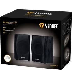 Yenkee YSP 2010BK 2.0 Stereo Speakers 5W USB-A Powered with Wooden Case Black