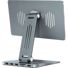 Desktop Stand / Hub Yenkee YSN 04 Magnetic for iPads up to 11" with 3xUSB-A, 1xUSB-C PD100W, 1xHDMI 2.0, SD Port and Wireless Charging