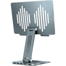 Desktop Stand / Hub Yenkee YSN 03 for Devices up to 15.6" with 3xUSB-A, 1xUSB-C PD100W, 1xHDMI 2.0, SD Port and Wireless Charging