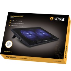 Laptop Cooler Yenkee YSN 120 for Laptops up to 17" with Lighting and Two Low Noise Fans 1000 Rpm