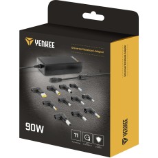 Universal Laptop Power Supply Yenkee YAU 90112 90W with 11 Detachable Connectors and Short Circuit and Overload Protection