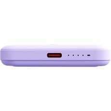Power Bank Yenkee YPB 501 5000mAh 15W 3A MagSafe Wireless Charging and 1xUSB-C PD20W Port, LED Battery Indicator Purple