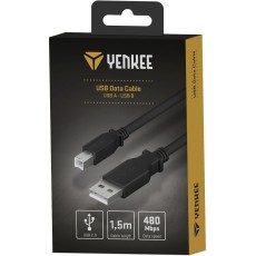 Data Cable Yenkee YCU 015 USB-A to USB-B 2.0 480Mbps 1.5m