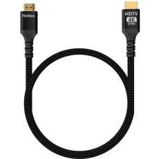 HDMI Cable Yenkee YCH 115 2.0 4K/60Hz Gold Plated Braided Black 1.5m
