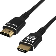 HDMI Cable Yenkee YCH 115 2.0 4K/60Hz Gold Plated Braided Black 1.5m