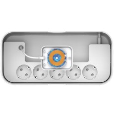 Desktop Charger Box Energizer EPB2500W03EU 2500W 10A Max with 5xSuko Sockets + 1xUSB-C PD20W + 2xUSB-A 18W QC3.0 / 2.4A, Wireless Charging 15W, Safety On/Off Switch Cable 2m White