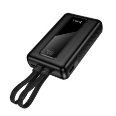 Power Bank Hoco J162A Full power 20000mAh PD20W+22.5W QC Input USB-C and Output USB Integrated Cables USB-C+Lighting and LED Battery Display Black