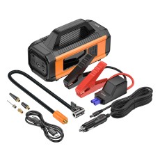 Hoco QS4 Smart Air Pump 3.8 bar Air Pressure with 5 Working Modes and Car Battery Starter 10000mAh 38.5Wh with LED Display