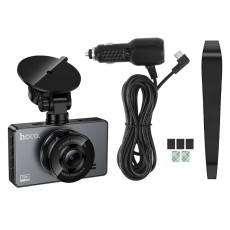 Windshield Cam Hoco DV14 720p HD 200mAh Wide Angle Lens 120° 3" Display Supports MicroSD Card up to 64GB Black