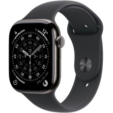 Apple Watch Series 11 5G (2025) Aluminum 46mm GPS eSIM NFC IP6X Aluminum Case Slate with Black Sport Band