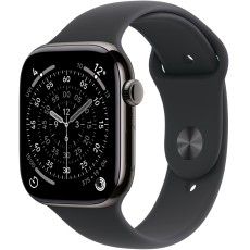 Apple Watch Series 11 5G (2025) Aluminum 46mm GPS eSIM NFC IP6X Aluminum Case Slate with Black Sport Band