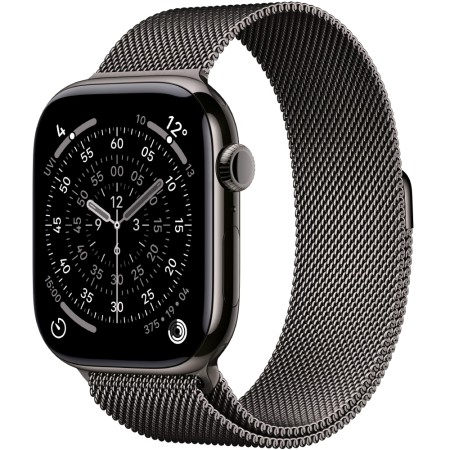 Apple Watch Series 11 5G (2025) Aluminum 46mm GPS eSIM NFC IP6X Aluminum Case Slate with Slate Milanese Loop