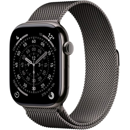 Apple Watch Series 11 5G (2025) Aluminum 46mm GPS eSIM NFC IP6X Aluminum Case Slate with Slate Milanese Loop