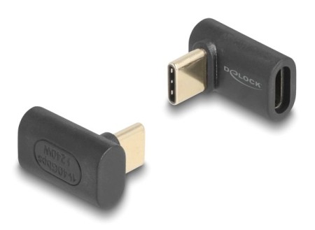 DELOCK αντάπτορας USB-C 60245, αρσενικό σε θηλυκό, 240W, 40Gbps, μαύρος