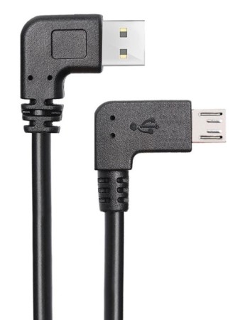 POWERTECH καλώδιο USB σε USB Micro CAB-U133, 90°, Easy USB, 1m, μαύρο