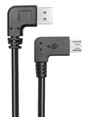POWERTECH καλώδιο USB σε USB Micro CAB-U133, 90°, Easy USB, 1m, μαύρο