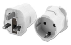 POWERTECH αντάπτορας ρεύματος PT-991, UK σε German type, 13A, λευκός