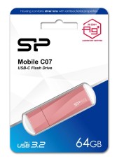 SILICON POWER USB-C Flash Drive Mobile C07, 64GB, USB 3.2, ροζ