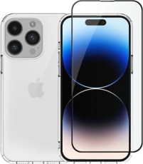 Vivid Set TPU Case + Full Face Tempered Glass Apple iPhone 14 Pro Black