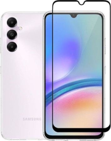Vivid Set Gelly Case + Full Face Tempered Glass Samsung Galaxy A05s Black