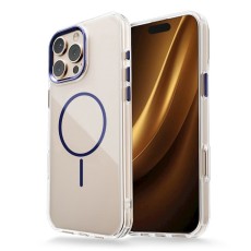 Clear Thin Mag case for iPhone 17 6,3" blue