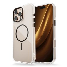 Clear Thin Mag case for iPhone 17 Pro 6,3" black